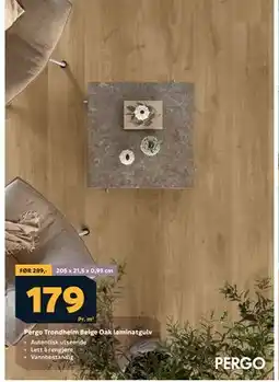 Megaflis Pergo Trondheim Beige Oak laminatgulv tilbud