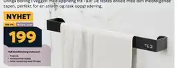 Megaflis T&B håndklestang matt sort tilbud