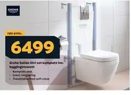Megaflis Grohe Solido 5in1 set komplett innbyggingstoalett tilbud