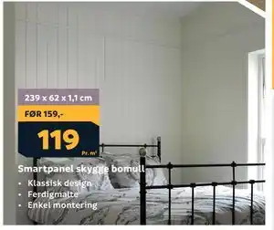 Megaflis Smartpanel skygge bomull tilbud