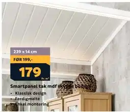 Megaflis Smartpanel tak mdf skygge bomull tilbud