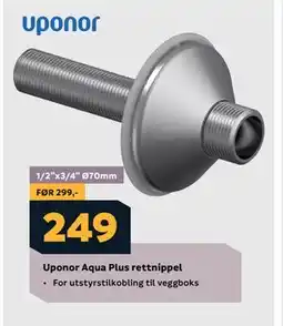 Megaflis Uponor Aqua Plus rettnippel tilbud