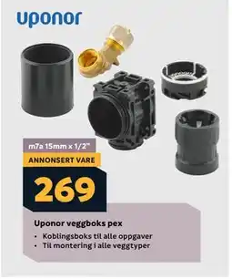Megaflis Uponor veggboks pex tilbud
