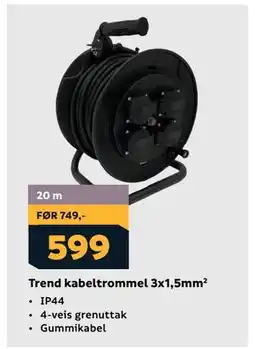 Megaflis Trend kabeltrommel 3x1,5mm tilbud
