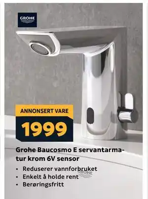 Megaflis Grohe Baucosmo E servantarmatur krom 6V sensor tilbud