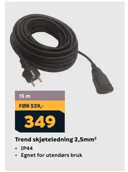 Megaflis Trend skjøteledning 2,5mm tilbud