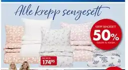 Sparkjøp KREPP SENGESETT tilbud