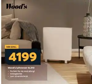 Megaflis Wood’s luftrenser AL310 tilbud