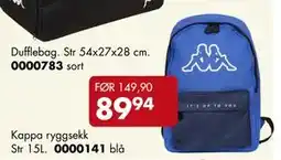 Sparkjøp Kappa ryggsekk Str 15L tilbud