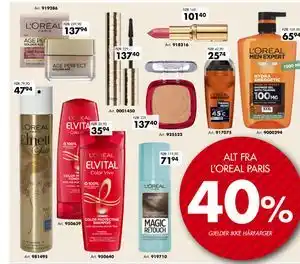 Sparkjøp ALT FRA L’OREAL PARIS 40% tilbud