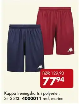 Sparkjøp Kappa treningshorts i polyester. Str S-3XL tilbud