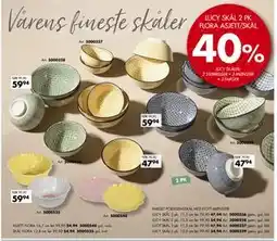 Sparkjøp LUCY SKÅL 2 PK FLORA ASJETT/SKÅL tilbud