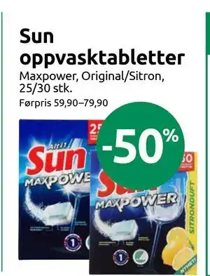 Joker Sun oppvasktabletter tilbud
