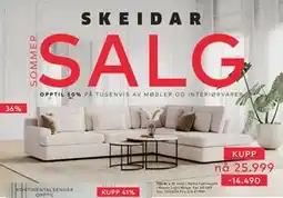 Skeidar Roma hjørnesofa tilbud