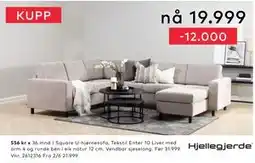 Skeidar Square U-hjørnesofa tilbud