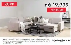 Skeidar Square U-hjørnesofa tilbud