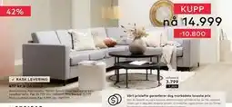 Skeidar Scandinavia Hjørnesofa tilbud