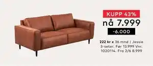 Skeidar Jessie 3-seter tilbud