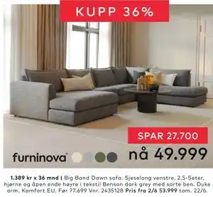 Skeidar Big Band Dawn sofa tilbud