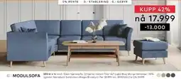 Skeidar Eden hjørnesofa tilbud