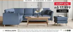 Skeidar Eden hjørnesofa tilbud