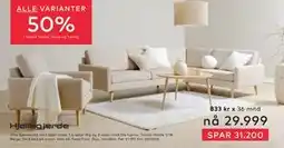 Skeidar Villa hjørnesofa tilbud