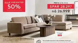 Skeidar Ellinor hjørnesofa tilbud