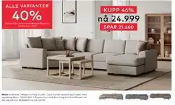 Skeidar Modern Living U-sofa tilbud