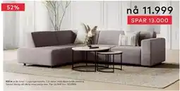 Skeidar Lugo hjørnesofa tilbud