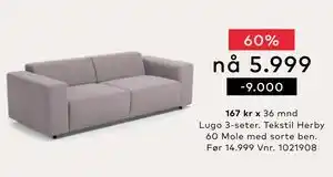 Skeidar Lugo 3-seter tilbud