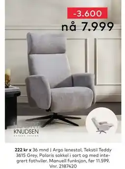 Skeidar Argo lenestol tilbud