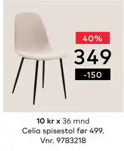 Skeidar Celia spisestol tilbud