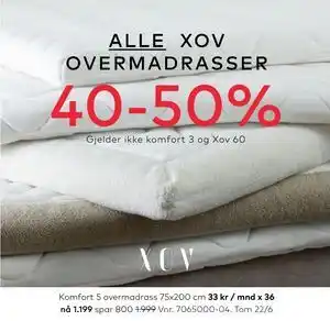 Skeidar Komfort 5 overmadrass tilbud