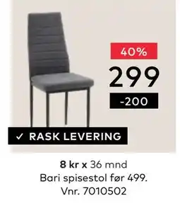 Skeidar Bari spisestol tilbud