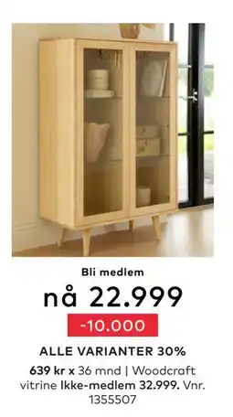 Skeidar Woodcraft vitrine tilbud