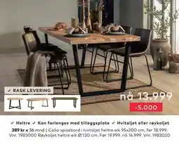 Skeidar Calia spisebord tilbud