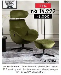 Skeidar Globe lenestol tilbud