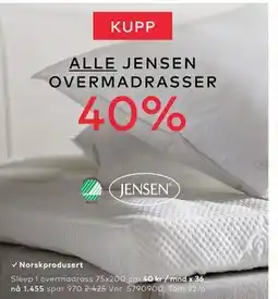 Skeidar Sleep I overmadrass tilbud