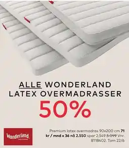 Skeidar Premium latex overmadras tilbud