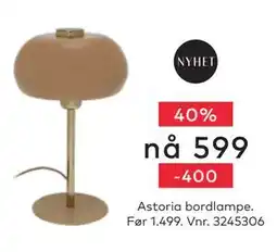 Skeidar Astoria bordlampe tilbud