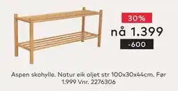 Skeidar Aspen skohylle tilbud