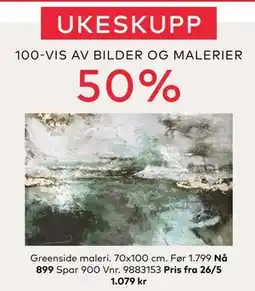 Skeidar Greenside maleri tilbud