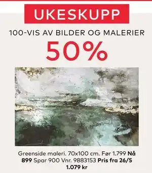 Skeidar Greenside maleri tilbud