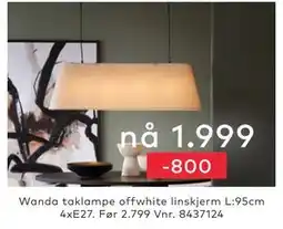 Skeidar Wanda taklampe tilbud