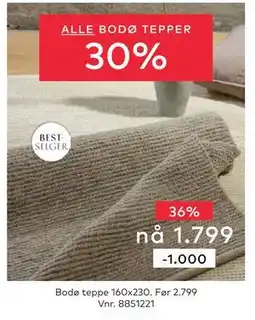 Skeidar Bodø teppe tilbud
