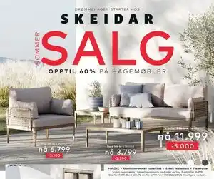 Skeidar Sailon hagemøbler tilbud
