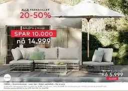Skeidar Amalfi sofa med sjeselong tilbud