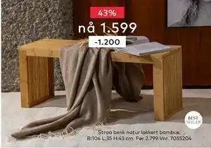 Skeidar Straa benk tilbud