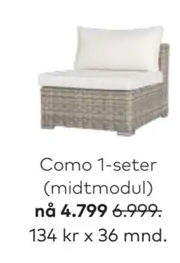 Skeidar Como 1-seter tilbud