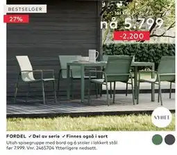 Skeidar Utah spisegruppe tilbud